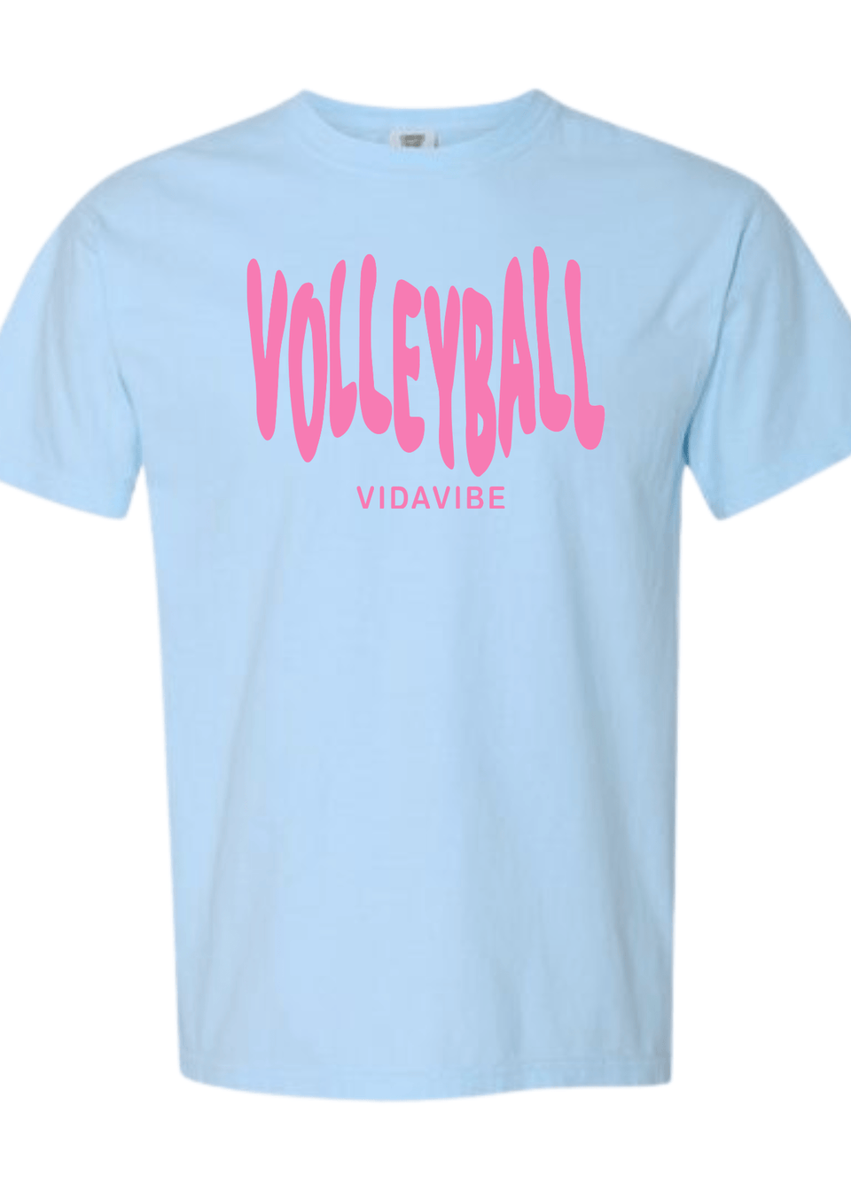 Blue and Pink Volleyball Tee
